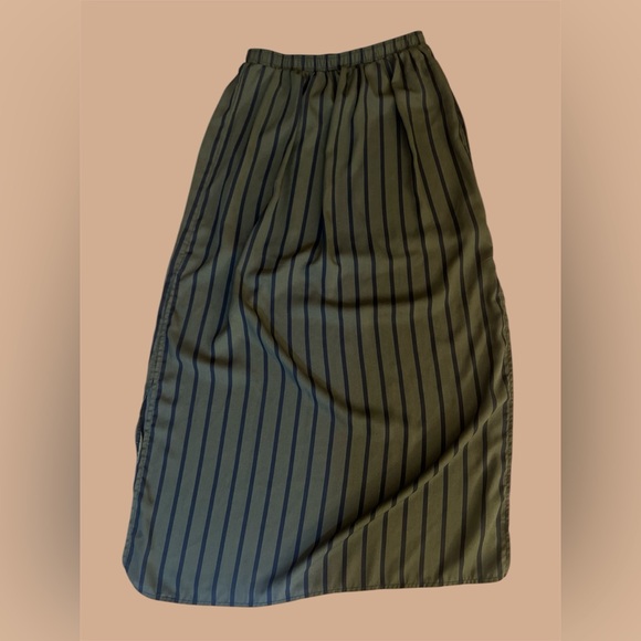 Forever 21 Striped Dark Green Maxi Pencil Skirt - Picture 7 of 7